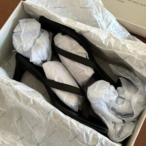 (SOLD) Tony Bianco Black Topaz Thong Sandal Heels (US 7)